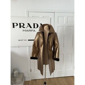 Beautiful WORTH NRW YORK Faux leather Coat with Faux Shearing, Size S(Fit’s S/M)